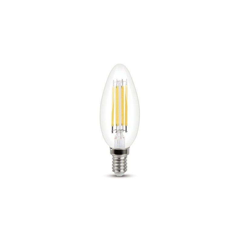 Ampoule led à  filament flamme E14 806Lm 60W blanc neutre