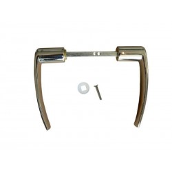 Double béquille aluminium chromé L.116 x l.2 x H.22 cm carré 7 mm