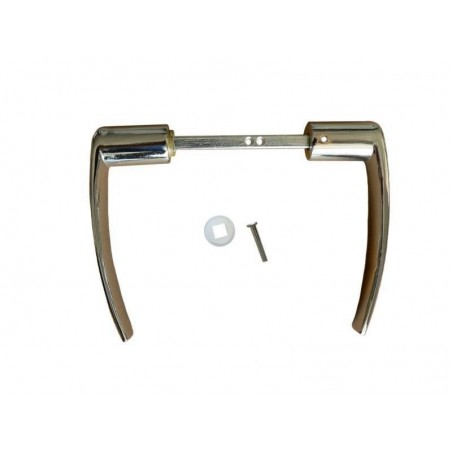 Double béquille aluminium chromé L.116 x l.2 x H.22 cm carré 7 mm