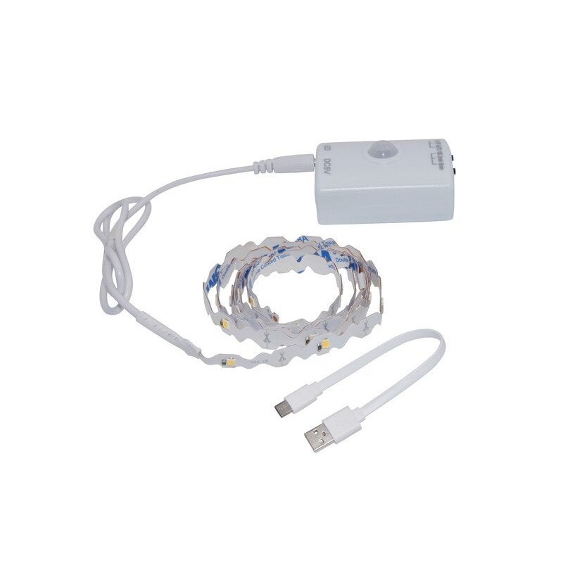 Kit de ruban led zuru 1m rechargeable usb détection