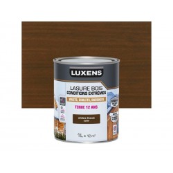 Lasure LUXENS conditions extrêmes 12 ans chêne foncé brillant 1 Litre -  - meilleure qualité