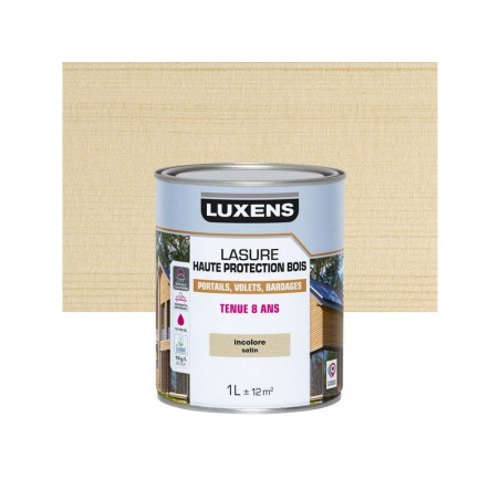 Lasure LUXENS 8 ans incolore satiné 1 Litre -  - meilleure qualité