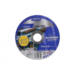 Lot de 4+1 disques 115x16 acier-inox extreme