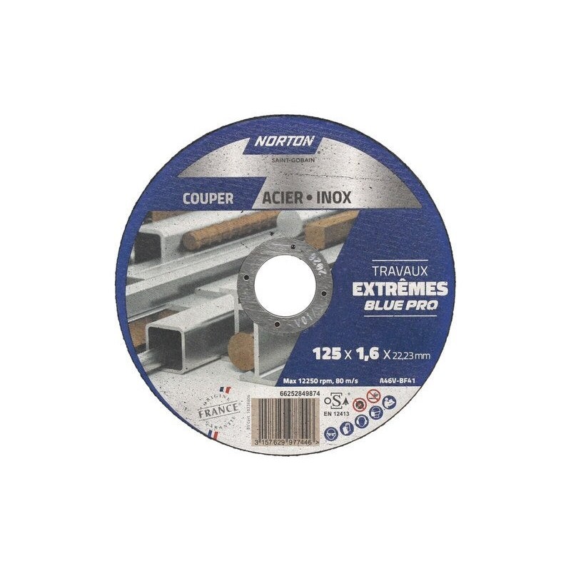 Disque acier-inoxextreme 125x16