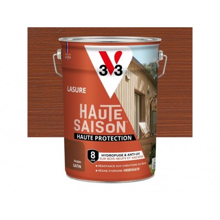 Lasure V33 Haute saison 8 ans acajou satiné 5L -  - meilleure qualité