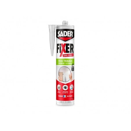 Colle de fixation cartouche SADER Fixer sans percer tous travaux  360G transparent -  - meilleure qualité