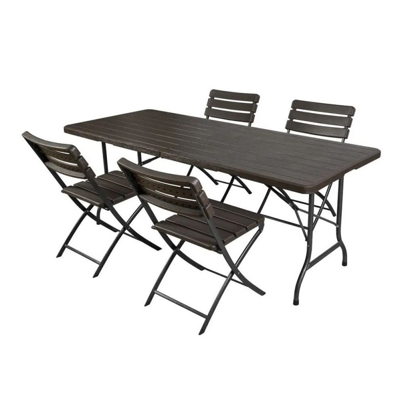 1 Table avec 6 chaises noir