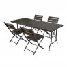 1 Table avec 6 chaises noir
