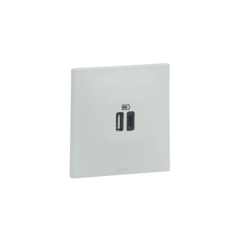 Chargeur USB A+C Urbano finition gris