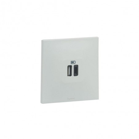 Chargeur USB A+C Urbano finition gris