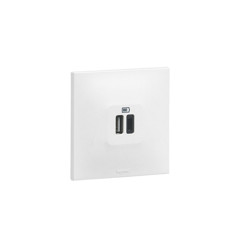 Chargeur USB A+C Urbano finition blanc