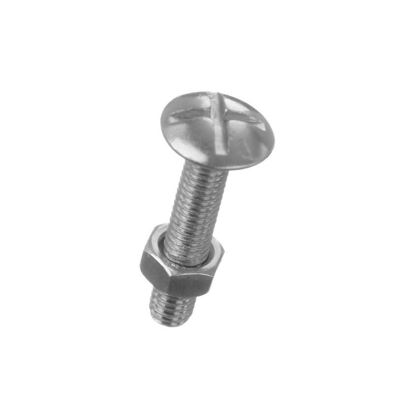 Lot de 12 boulons poêlier en inox STANDERS L.20.0 x diam. 5 mm