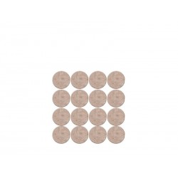 Lot de 16 patins feutre en laine adhésif SCOTCH diam. 17 mm beige