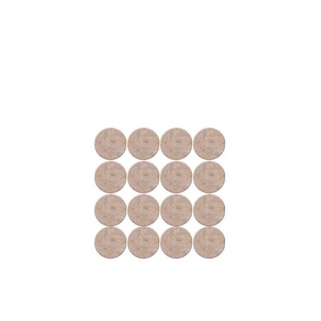 Lot de 16 patins feutre en laine adhésif SCOTCH diam. 17 mm beige