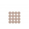 Lot de 16 patins feutre en laine adhésif SCOTCH diam. 17 mm beige