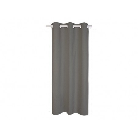 Rideau occultant aspect lin Aleyna gris anthracite l.140 x H.280 cm -  - meilleure qualité