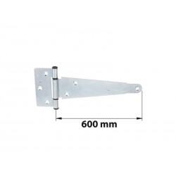 Penture anglaise Axe Composite L. 600 Mm Acier Zingué Blanc