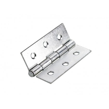 Lot de 2 charnières universel acier pour meuble L.42 x l.57 mm