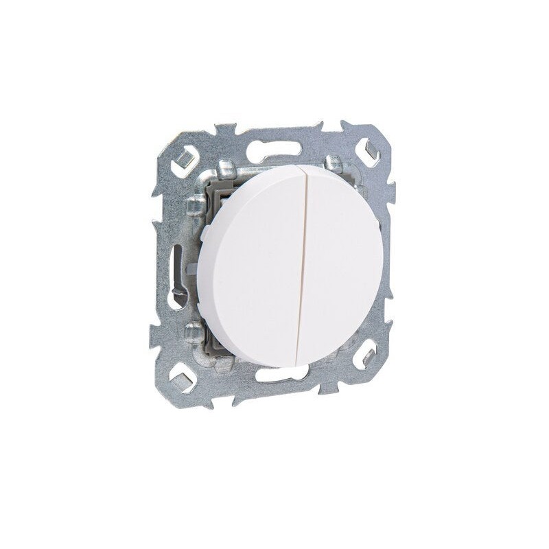 Double interrupteur va-et-vient à assembler LEXMAN Lumia blanc