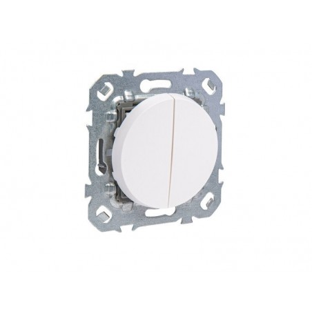 Double interrupteur va-et-vient à assembler LEXMAN Lumia blanc