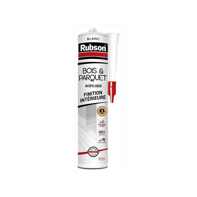 Mastic bois/parquet acrylique RUBSON blanc cartouche 280ml -  - meilleure qualité
