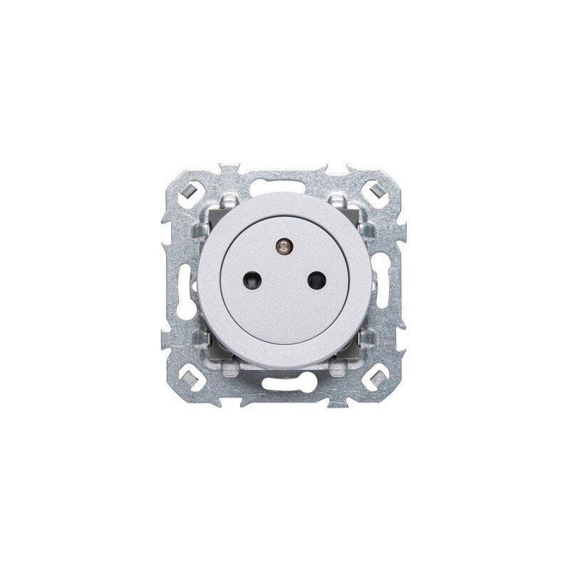 Prise avec terre affleurante à assembler Lumia LEXMAN silver