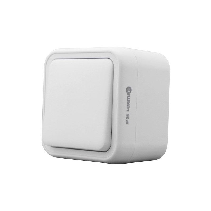Interrupteur va-et-vient étanche LEXMAN Trail blanc