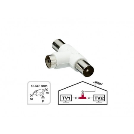 Tete dérivation coaxial 952mm 2 mâle-1 femelle LEXMAN