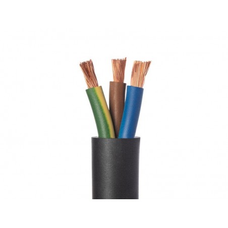 Cable electrique 3G 6mm² h07rn-f L.3m noir