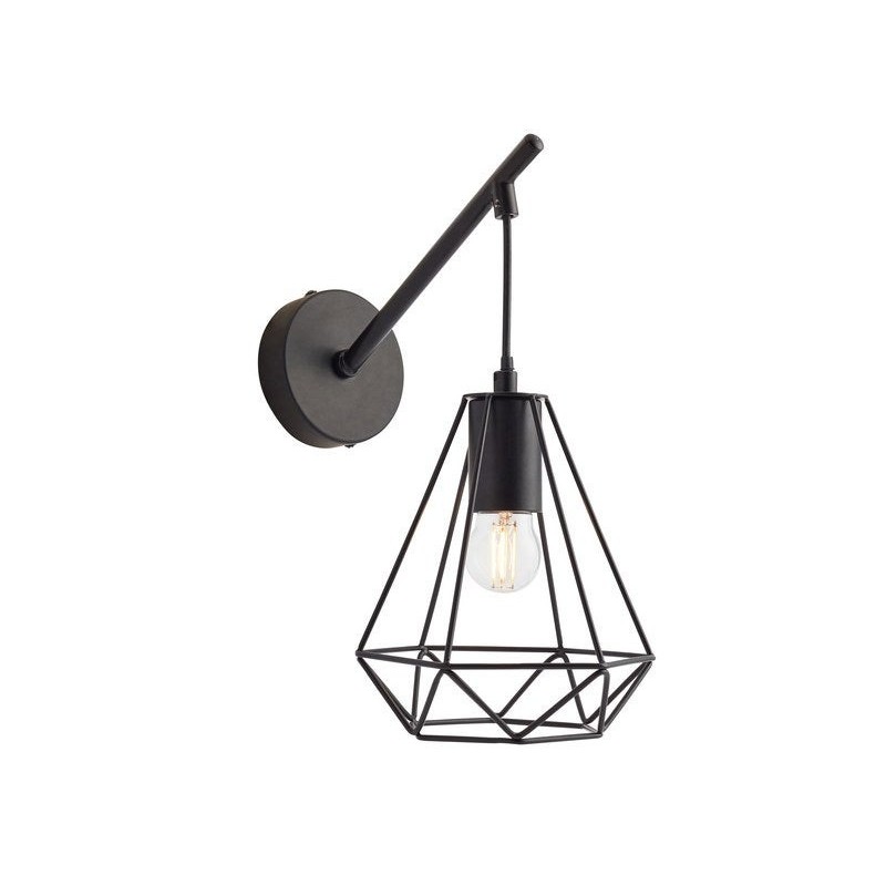 Applique métal noir Inspire Byron 1 Lumière(S)