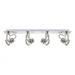 Rampe 4 Spots Acier Inox Argent Inspire Technic
