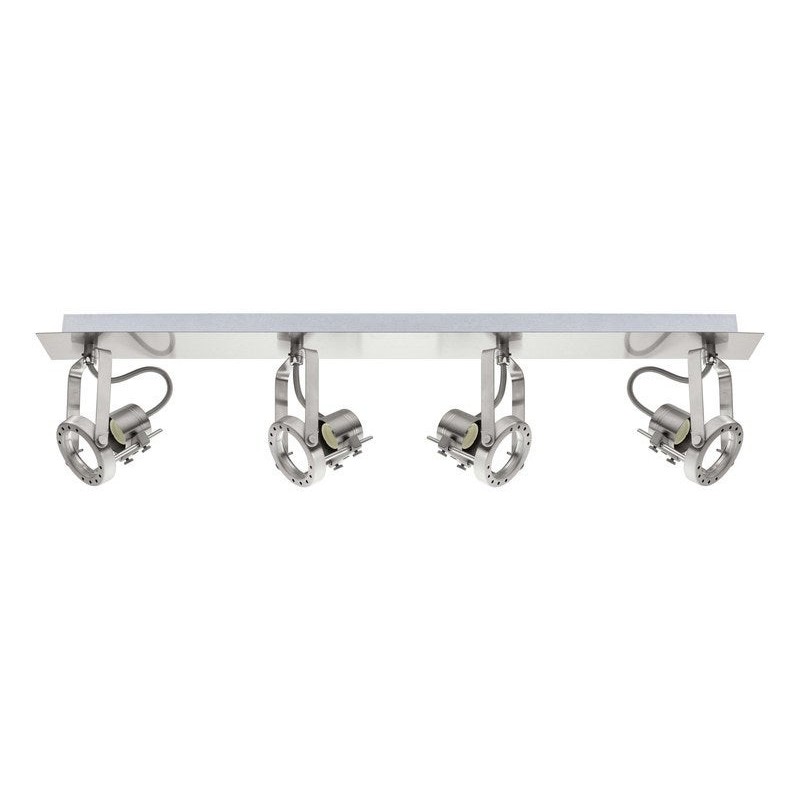 Rampe 4 Spots Acier Inox Argent Inspire Technic