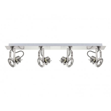 Rampe 4 Spots Acier Inox Argent Inspire Technic