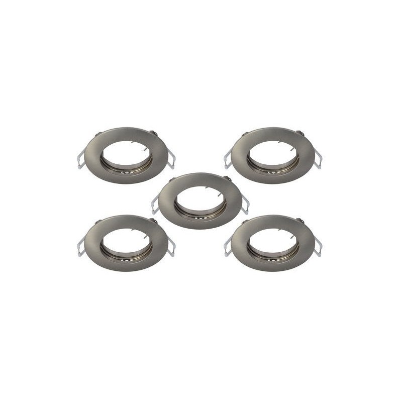 Lot de 5 anneaux fixe plastique acier