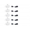 Lot de 5 spots encastrables led gu10 2700K rond blanc