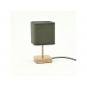 Lampe e14 nature bois vert INSPIRE Akora H.23cm