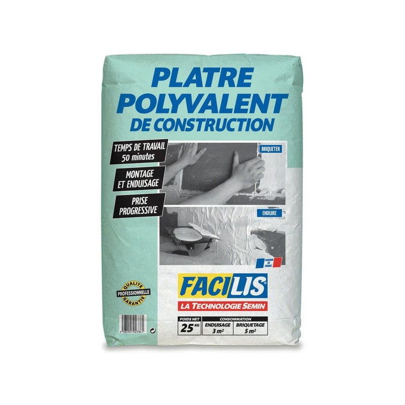 Plâtre Polyvalent Facilis 25 Kg
