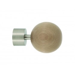 Embout pour barre à  rideau SPHERE Diam.28 mm bois chene clair Archi design