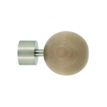 Embout pour barre à  rideau SPHERE Diam.28 mm bois chene clair Archi design