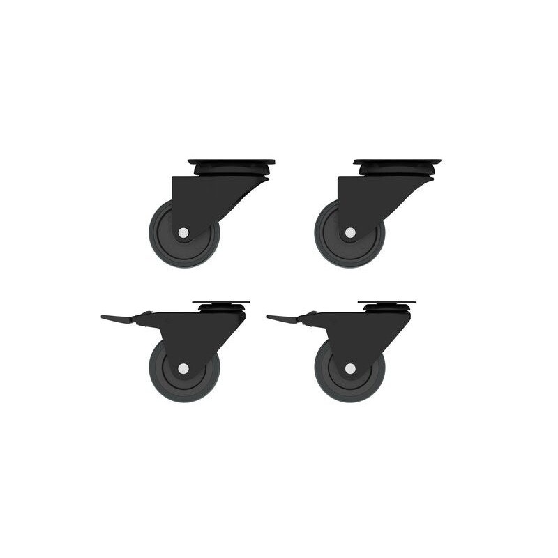 Kit roulettes à platine Diam.50 mm