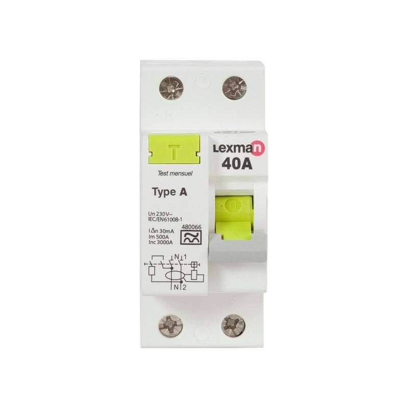 Interrupteur différentiel Lexman 30 Ma 40 A A