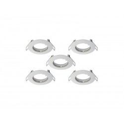 Lot de 5 anneaux fixe plastique blanc