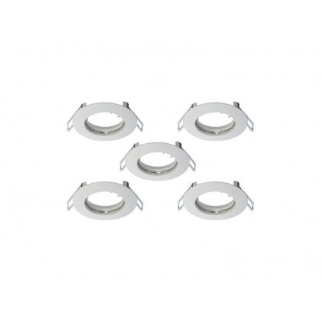 Lot de 5 anneaux fixe plastique blanc