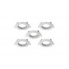 Lot de 5 anneaux fixe plastique blanc