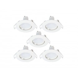 Lot de 5 spots encastrables led gu10 4000K rond blanc