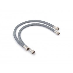 Lot de 2 flexibles 30 cm mâle - femelle 12 x 17 polyéthylène ondulé 20 ans