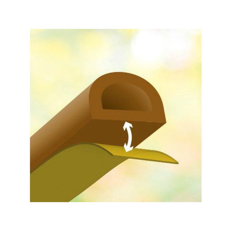 Joint de porte et fenêtre AXTON 2 à 6 mm L. 6 m marron