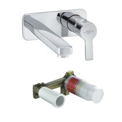 Mitigeur mono lavabo 2 trous à encastrer chromé | Sanifer