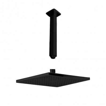 Bras de douche plafond + pommeau carré NR 80055+80186 | Sanifer