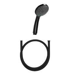 Douchette main 3S H240 D100+flexible noir PVD 80200+80208 | Sanifer